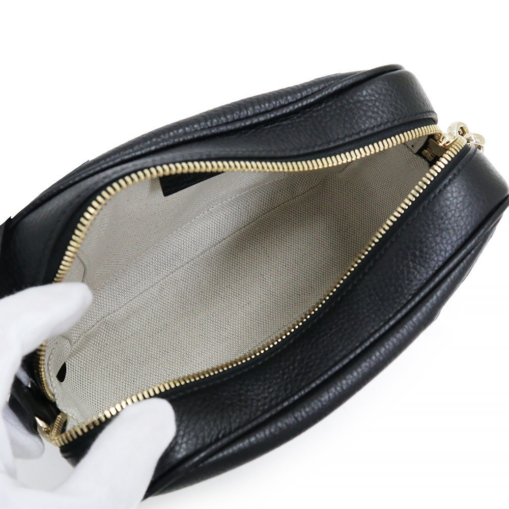 Gucci Soho Small Disco Bag Crossbody Grain Leather Black - Picture 2 of 8
